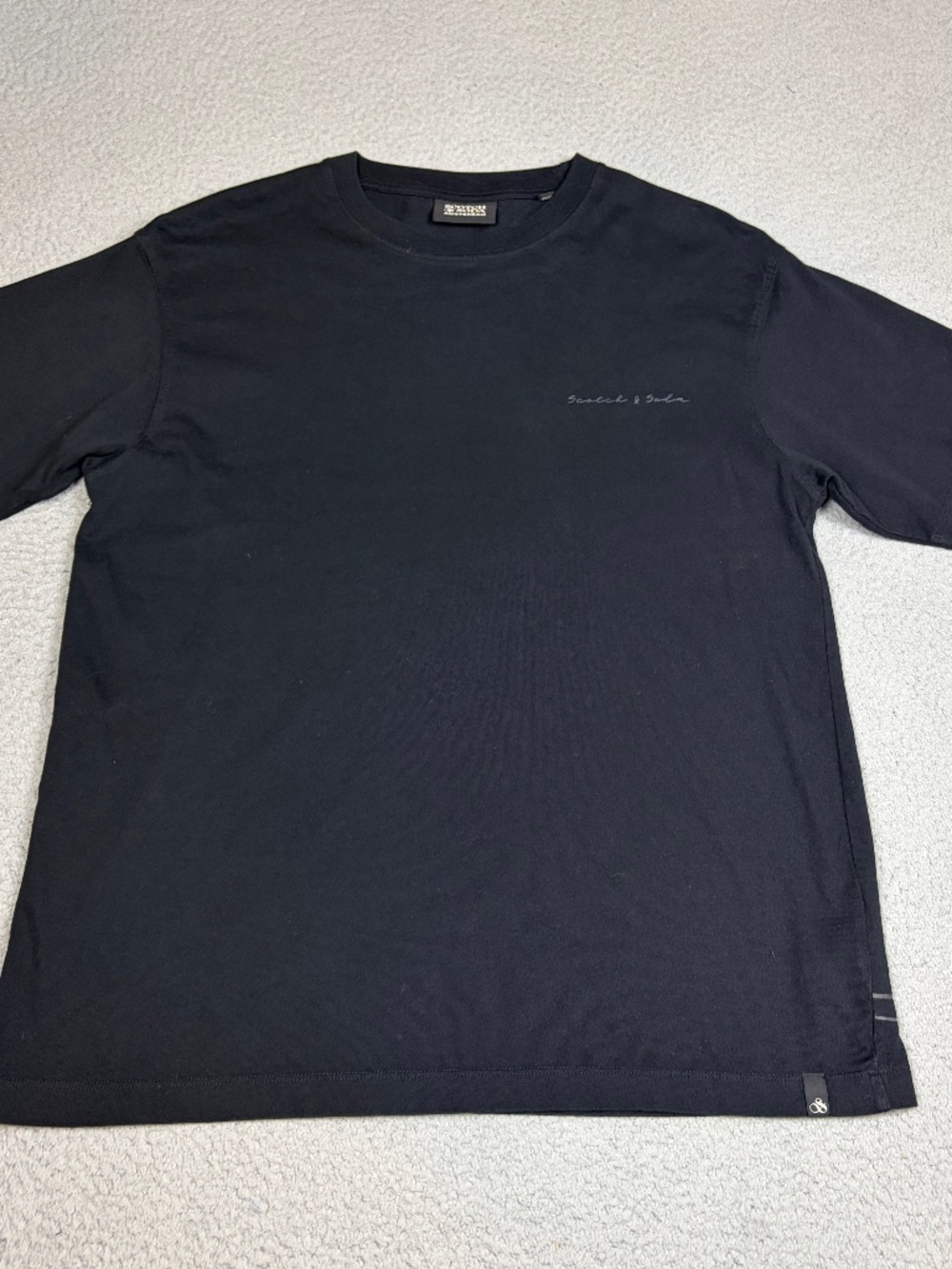 Scotch & Soda Amsterdam Shirt Mens Size XL Black Short Sleeve Tee Shirt Logo